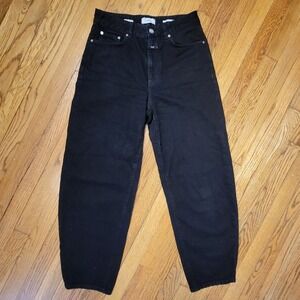 Closed Jazzie Horseshoe Organic Cotton Relaxed Barrel Jeans Sz 27 Made in Italy